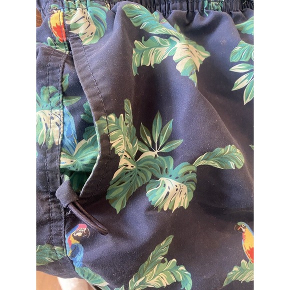 Coast Clothing Co. Men’s Navy/Green Swim Short Trunks Swimsuit Navy Parrot Small - Picture 4 of 5